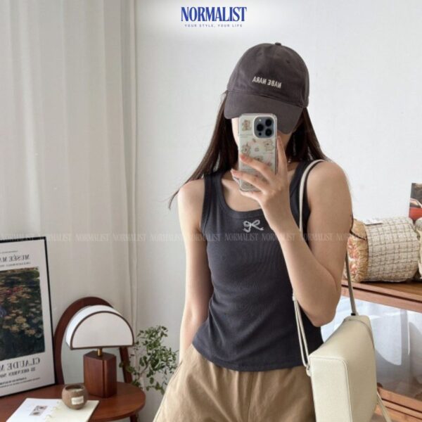 Áo tank top nữ thêu nơ