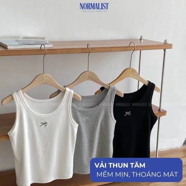 Áo tank top nữ thêu nơ